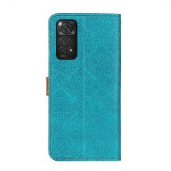 Peňaženkové puzdro Embossing Pattern Kvety modré – Xiaomi Redmi Note 11S / Note 11 4G | Lacné Kryty Lacné Kryty | Peňaženkové puzdro Embossing Pattern Kvety modré – Xiaomi Redmi Note 11S / Note 11 4G | Lacné Kryty