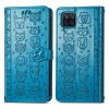 Peňaženkové puzdro Embossing Pattern Pes a Mačka fialové – Samsung Galaxy A12 / M12 | Lacné Kryty Lacné Kryty | Peňaženkové puzdro Embossing Pattern Pes a Mačka fialové – Samsung Galaxy A12 / M12 | Lacné Kryty