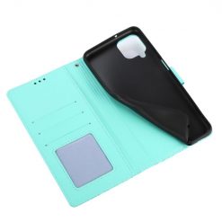 Lacné Kryty | Peňaženkové puzdro Embossing Pattern Slnečnica zelené – Samsung Galaxy A12 / M12 | Lacné Kryty