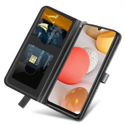 Peňaženkové puzdro Embossing Pattern Strom čierne – Samsung Galaxy A12 / M12 | Lacné Kryty Lacné Kryty | Peňaženkové puzdro Embossing Pattern Strom čierne – Samsung Galaxy A12 / M12 | Lacné Kryty