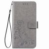 Peňaženkové puzdro Embossing Pattern Štvorlístok fialové – Samsung Galaxy A12 / M12 | Lacné Kryty Lacné Kryty | Peňaženkové puzdro Embossing Pattern Štvorlístok fialové – Samsung Galaxy A12 / M12 | Lacné Kryty