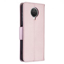Lacné Kryty | Peňaženkové puzdro Fancy Litchi bledoružové – Nokia G10 / G20 | Lacné Kryty