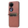 Lacné Kryty | Peňaženkové puzdro Lambskin Texture zelené – Huawei P50 Pocket | Lacné Kryty
