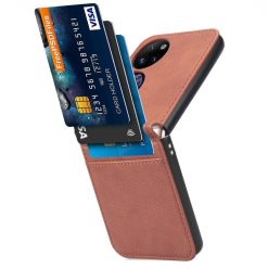 Lacné Kryty | Peňaženkové puzdro Lambskin Texture hnedé – Huawei P50 Pocket | Lacné Kryty