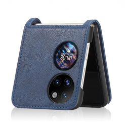 Lacné Kryty | Peňaženkové puzdro Lambskin Texture modré – Huawei P50 Pocket | Lacné Kryty