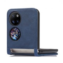 Lacné Kryty | Peňaženkové puzdro Lambskin Texture modré – Huawei P50 Pocket | Lacné Kryty