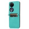 Lacné Kryty | Peňaženkové puzdro Lambskin Texture hnedé – Huawei P50 Pocket | Lacné Kryty