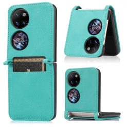 Lacné Kryty | Peňaženkové puzdro Lambskin Texture zelené – Huawei P50 Pocket | Lacné Kryty