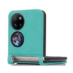 Lacné Kryty | Peňaženkové puzdro Lambskin Texture zelené – Huawei P50 Pocket | Lacné Kryty