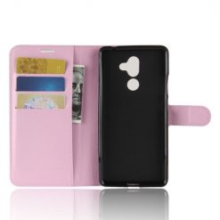 Lacné Kryty | Peňaženkové puzdro Litchi ružové – Nokia 7 Plus | Lacné Kryty