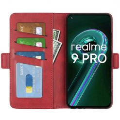 Lacné Kryty | Peňaženkové puzdro Magnetic fresh case červené – Realme 9 5G / 9 Pro | Lacné Kryty