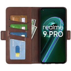 Lacné Kryty | Peňaženkové puzdro Magnetic fresh case hnedé – Realme 9 5G / 9 Pro | Lacné Kryty