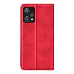 Lacné Kryty | Peňaženkové puzdro Magnetic smooth case červené – Realme 9 5G / 9 Pro | Lacné Kryty