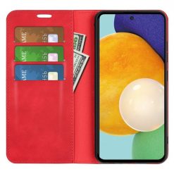 Lacné Kryty | Peňaženkové puzdro Magnetic smooth case červené – Samsung Galaxy A13 4G | Lacné Kryty