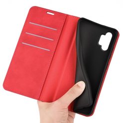 Lacné Kryty | Peňaženkové puzdro Magnetic smooth case červené – Samsung Galaxy A13 4G | Lacné Kryty