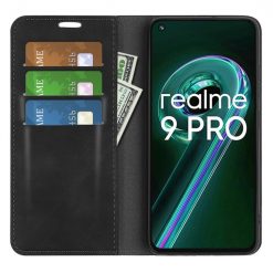 Lacné Kryty | Peňaženkové puzdro Magnetic smooth case čierne – Realme 9 5G / 9 Pro | Lacné Kryty