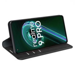 Lacné Kryty | Peňaženkové puzdro Magnetic smooth case čierne – Realme 9 5G / 9 Pro | Lacné Kryty