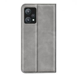 Lacné Kryty | Peňaženkové puzdro Magnetic smooth case sivé – Realme 9 5G / 9 Pro | Lacné Kryty