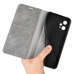 Lacné Kryty | Peňaženkové puzdro Magnetic smooth case sivé – Realme 9 5G / 9 Pro | Lacné Kryty
