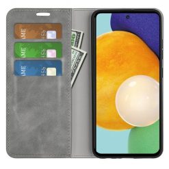 Lacné Kryty | Peňaženkové puzdro Magnetic smooth case sivé – Samsung Galaxy A13 4G | Lacné Kryty