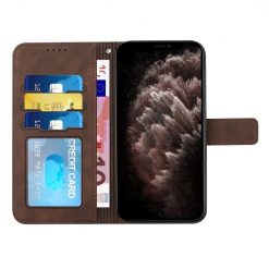 Lacné Kryty | Peňaženkové puzdro Retro Smile hnedé – Samsung Galaxy A13 (4G) | Lacné Kryty