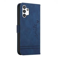 Peňaženkové puzdro Retro Smile modré – Samsung Galaxy A13 (4G) | Lacné Kryty Lacné Kryty | Peňaženkové puzdro Retro Smile modré – Samsung Galaxy A13 (4G) | Lacné Kryty