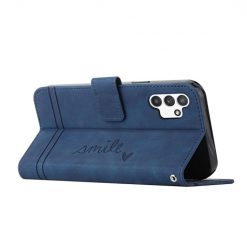 Peňaženkové puzdro Retro Smile modré – Samsung Galaxy A13 (4G) | Lacné Kryty Lacné Kryty | Peňaženkové puzdro Retro Smile modré – Samsung Galaxy A13 (4G) | Lacné Kryty