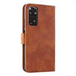 Lacné Kryty | Peňaženkové puzdro Solid hnedé – Xiaomi Redmi Note 11 (4G) / Note 11S | Lacné Kryty
