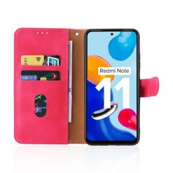 Lacné Kryty | Peňaženkové puzdro Solid ružové – Xiaomi Redmi Note 11 (4G) / Note 11S | Lacné Kryty