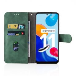 Lacné Kryty | Peňaženkové puzdro Solid zelené – Xiaomi Redmi Note 11 (4G) / Note 11S | Lacné Kryty