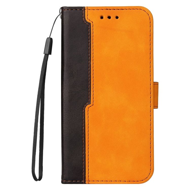 Peňaženkové puzdro Stitching čierno-oranžové – Vivo V21 5G