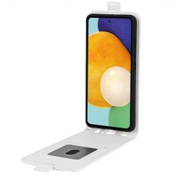 Lacné Kryty | Vyklápacie puzdro Vertical flip case biele – Samsung Galaxy A13 (4G) | Lacné Kryty