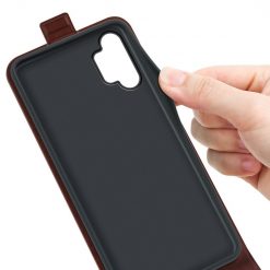Vyklápacie puzdro Vertical flip case hnedé – Samsung Galaxy A13 (4G) | Lacné Kryty Lacné Kryty | Vyklápacie puzdro Vertical flip case hnedé – Samsung Galaxy A13 (4G) | Lacné Kryty