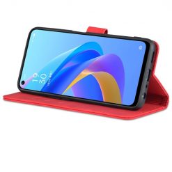 Lacné Kryty | Peňaženkové puzdro AZNS Skin Feel červené – Realme 9i / Oppo A96 | Lacné Kryty