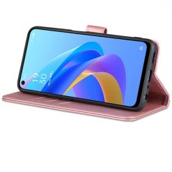 Lacné Kryty | Peňaženkové puzdro AZNS Skin Feel ružové – Realme 9i / Oppo A96 | Lacné Kryty
