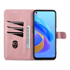 Lacné Kryty | Peňaženkové puzdro AZNS Skin Feel ružové – Realme 9i / Oppo A96 | Lacné Kryty