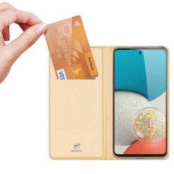 Peňaženkové puzdro Dux Ducis Skin Pro zlaté – Samsung Galaxy A53 5G | Lacné Kryty Lacné Kryty | Peňaženkové puzdro Dux Ducis Skin Pro zlaté – Samsung Galaxy A53 5G | Lacné Kryty