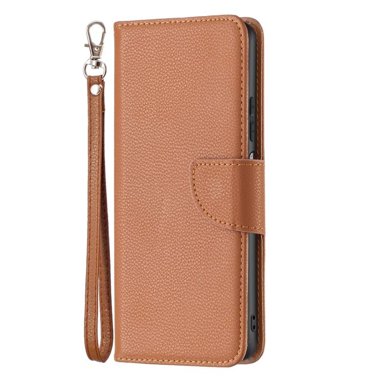 Peňaženkové puzdro Fancy Litchi hnedé – Xiaomi Redmi Note 11  / 11S