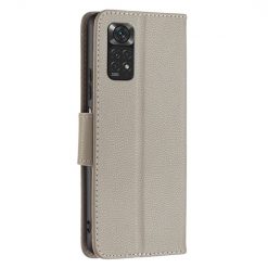 Peňaženkové puzdro Fancy Litchi sivé – Xiaomi Redmi Note 11 (4G) / 11S | Lacné Kryty Lacné Kryty | Peňaženkové puzdro Fancy Litchi sivé – Xiaomi Redmi Note 11 (4G) / 11S | Lacné Kryty