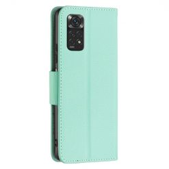 Lacné Kryty | Peňaženkové puzdro Fancy Litchi zelené – Xiaomi Redmi Note 11 (4G) / 11S | Lacné Kryty