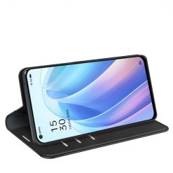 Lacné Kryty | Peňaženkové puzdro Posh magnetic case čierne – Oppo Reno7 5G (Reno 7 5G) | Lacné Kryty