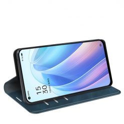 Lacné Kryty | Peňaženkové puzdro Posh magnetic case modré – Oppo Reno7 5G (Reno 7 5G) | Lacné Kryty