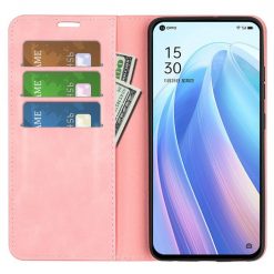 Peňaženkové puzdro Posh magnetic case ružové – Oppo Reno7 5G (Reno 7 5G) | Lacné Kryty Lacné Kryty | Peňaženkové puzdro Posh magnetic case ružové – Oppo Reno7 5G (Reno 7 5G) | Lacné Kryty