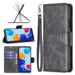 Peňaženkové puzdro Retro Lambskin čierne – Xiaomi Redmi Note 11 (4G) / 11S | Lacné Kryty Lacné Kryty | Peňaženkové puzdro Retro Lambskin čierne – Xiaomi Redmi Note 11 (4G) / 11S | Lacné Kryty