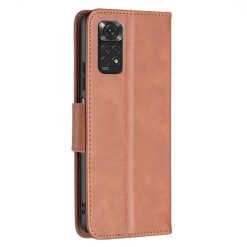 Lacné Kryty | Peňaženkové puzdro Retro Lambskin hnedé – Xiaomi Redmi Note 11 (4G) / 11S | Lacné Kryty