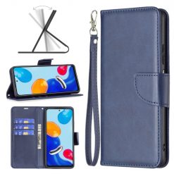 Lacné Kryty | Peňaženkové puzdro Retro Lambskin modré – Xiaomi Redmi Note 11 (4G) / 11S | Lacné Kryty