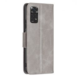 Lacné Kryty | Peňaženkové puzdro Retro Lambskin sivé – Xiaomi Redmi Note 11 (4G) / 11S | Lacné Kryty