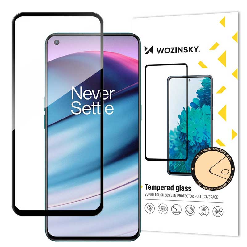 E-shop Tvrdené sklo celopovrchové 9H Wozinsky čierne – OnePlus Nord CE 5G