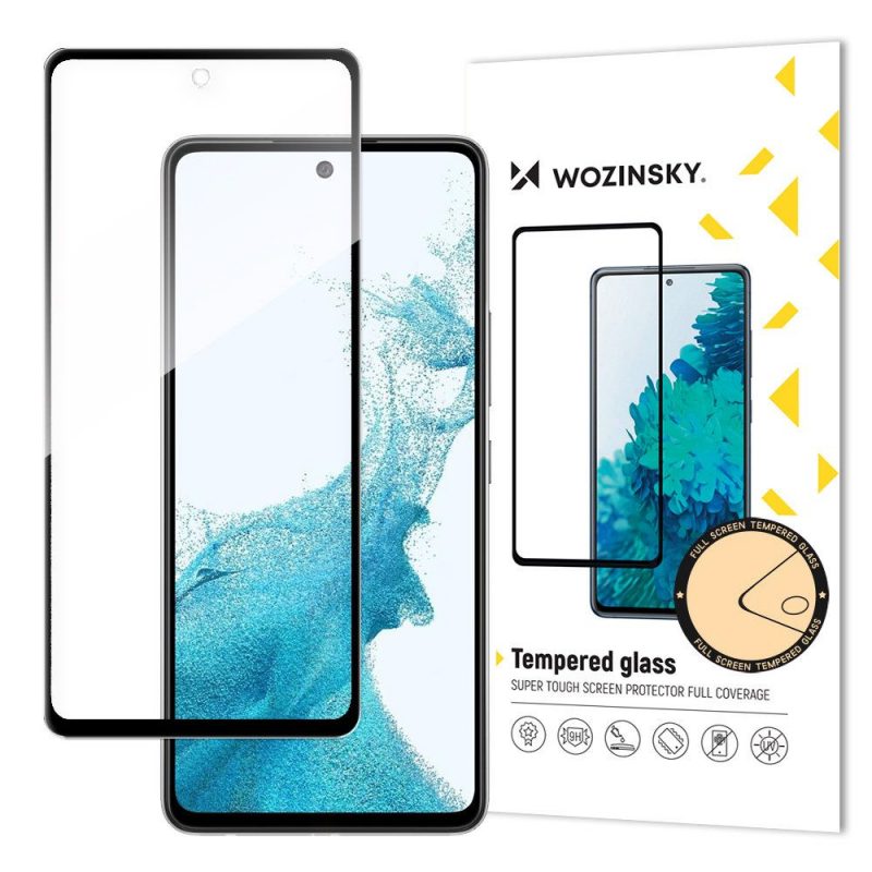 Lacné Kryty | Tvrdené sklo celopovrchové 9H Wozinsky čierne – Samsung Galaxy A53 5G