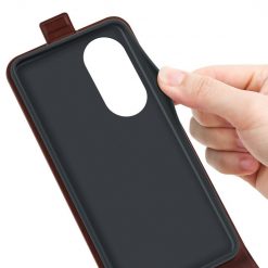 Lacné Kryty | Vyklápacie puzdro Vertical flip case hnedé – Huawei Nova 9 SE | Lacné Kryty